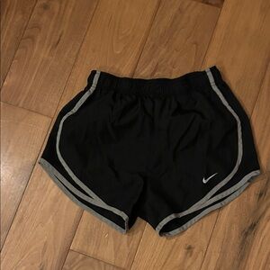 Nike Women's Black Athletic Shorts with Gray Trim, Size S